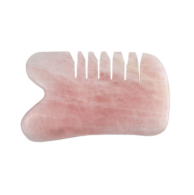 Hoofdmassage Rozenkwarts Gua Sha Scalp Kam Gereedschap voor zelf huidverzorging Spa Gezichtslifting