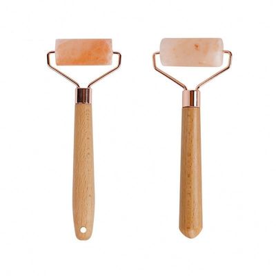 16.5*6.4*2.3cm Natuurlijke Himalaya Rock Salt Jade Face Roller voor gezichtslifting en rimpelverwijdering