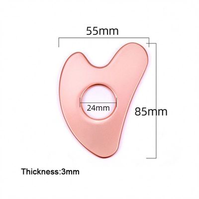 Roestvrij staal Hartvormig Holle Gua Sha Board Metalen gezichtsschone gereedschap voor het volledige lichaamsmassagegebied en OEM / ODM