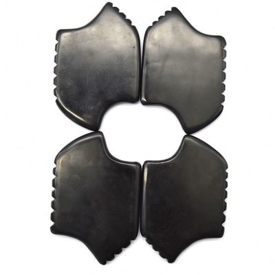 Zwarte Bian Stone Gua Sha Schrapen Massager Tool Set voor natuurlijke lichaam en prestaties
