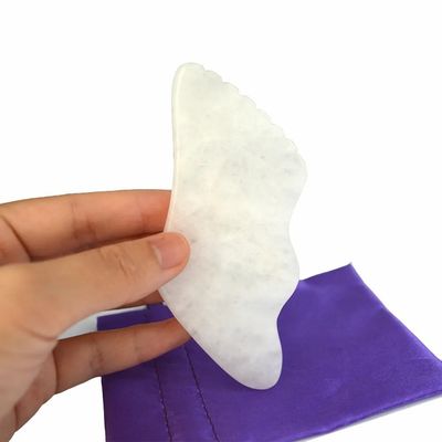 Custom White Jade Facial Body Jade Guasha Massager Board Gua Sha Stone Scraping Board voor persoonlijke gezondheidszorg voordelen