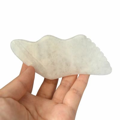 Custom White Jade Facial Body Jade Guasha Massager Board Gua Sha Stone Scraping Board voor persoonlijke gezondheidszorg voordelen