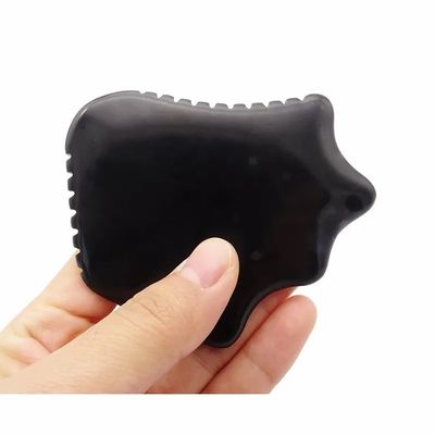 Natural Black Obsidian Gua Sha Board voor huidverzorging Schrapen Gezichtsmassage Relaxatie