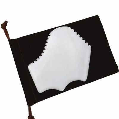 Natuurlijke witte jade gua sha board voor gezichtsmassage en schraap therapie ontwerp eigenschappen