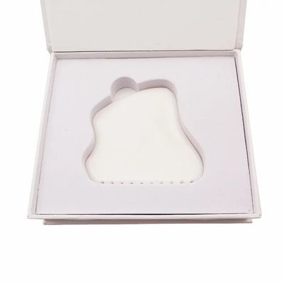 Custom Logo 2024 White Jade Gua Sha Tools voor gezichts- en nekmassage Warm massager Massager Mode No abk-2051