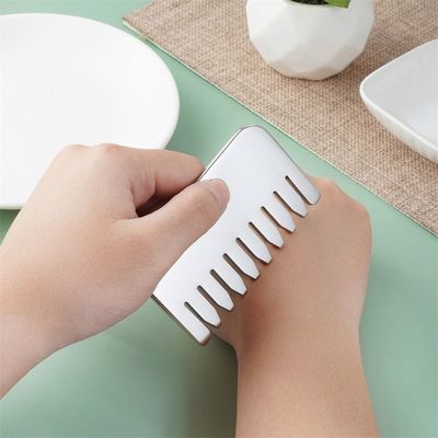 Lichaamsmassage en ontspanning van de hoofdhuid 304 Ruitvrij staal Gua Sha Comb Scalp ontspanning en haargroei Hoofd Gua Sha massagetool
