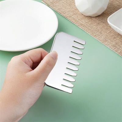 Lichaamsmassage en ontspanning van de hoofdhuid 304 Ruitvrij staal Gua Sha Comb Scalp ontspanning en haargroei Hoofd Gua Sha massagetool