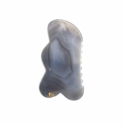 Handgemaakte natuurlijke agaat Gua Sha schrapen massagetool voor traditionele acupunctuur genezing