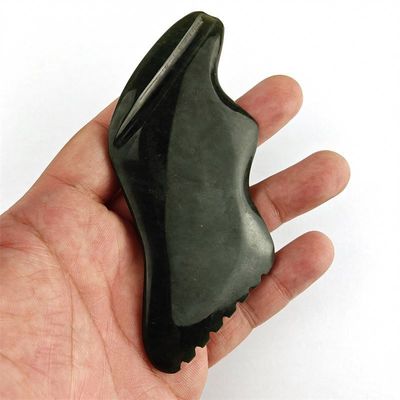 Natuurlijke Nefriet Gua Sha Board Gezichtsmassageur met certificaat Ja Custom Logo Gezichtsmassage Tools