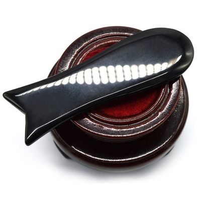 Obsidian visvormige Gua Sha schrapen massagetools voor aangepast logo Gezicht en lichaam Plug-in stroombron