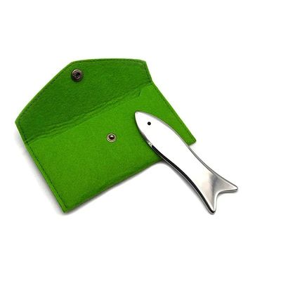 2024 Warme visvormige roestvrijstalen schraper Handgehouden gezichtsmassage Gua Sha Tool voor gezichtslifting en huidverjonging
