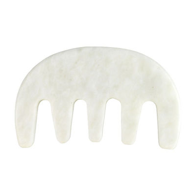 Hoofd Spa Massager Chinees Natuurlijk Wit Xiuyan Jade Gua Sha Schrapen Kam voor 2024 Trending Massage Tools