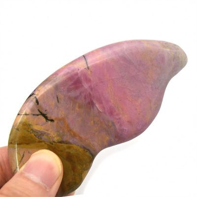 Gezondheidszorg Massage Essentiële natuurlijke Rhodochrosite Gua Sha Scraping Massageur voor gezondheidszorgfunctie