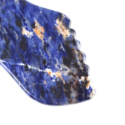2024 Trend Lip Shape Blue Sodalite Stone Gua Sha Scraping Massager voor gezichtshuid Schoonheid binnen Body Massage Equipment