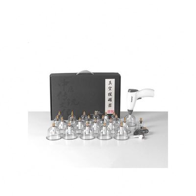 20 stuks elektrische vacuümcupping set voor body cupping therapie handleiding gua sha gereedschappen en plastic zuigcupping inbegrepen