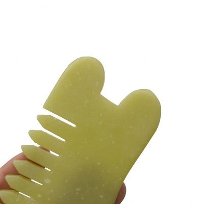 Lichaamszorg Massage Natuurlijke Xiu Yan Jade Steen Schrapen Guasha Kam Haar Gezicht Scalp Gua Sha Borstel Tools voor het hoofd