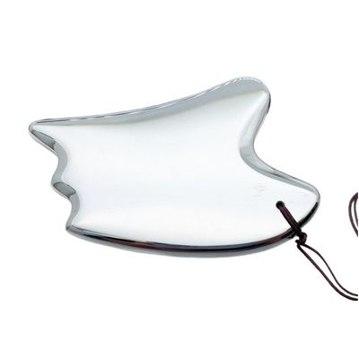 Natural Board Terahertz Gua Sha Gezichtsmassage Tool Zilveren hartvorm Massager voor schrapen en Trigger Point behandeling