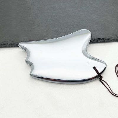 Natural Board Terahertz Gua Sha Gezichtsmassage Tool Zilveren hartvorm Massager voor schrapen en Trigger Point behandeling