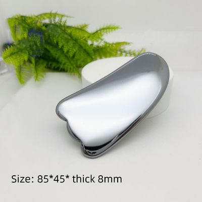 Gepersonaliseerd logo beschikbaar zilveren Terahertz Gua Sha massage schraper voor huid spa gezichtsverzorging