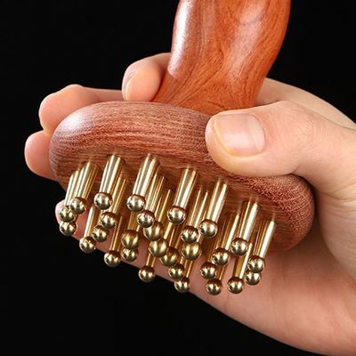 Gua Sha Functie Messing Universele Meridiaan Massage Kam Lichaamsmassage Borstel Scalp Relax En Haargroei Hoofdmassage Tool