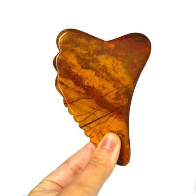 Gua Sha Scraping Massager Board Mookaite Jasper Gezichtsgereedschap 10cm*7cm*0.6cm ISO9001 Gecertificeerde Massage Board