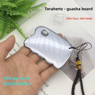 Style Terahertz Plaat Schrapen Massage Tool Gua Sha Guasha Board voor Achterlichaam Massager Zilver