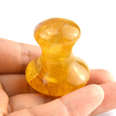 Gele Citroen Paddenstoel Gua Sha Gezicht Massage Tool Paddenstoel Shape bij betaalbare
