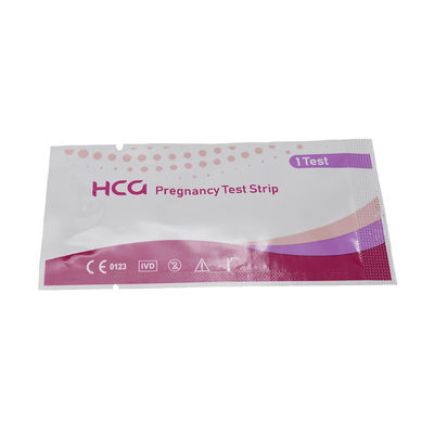 HCG-teststrook Zwangerschap nauwkeurig Meer dan 99% van de vroege detectie voor de binnenste strook Grootte 80 * 3 mm