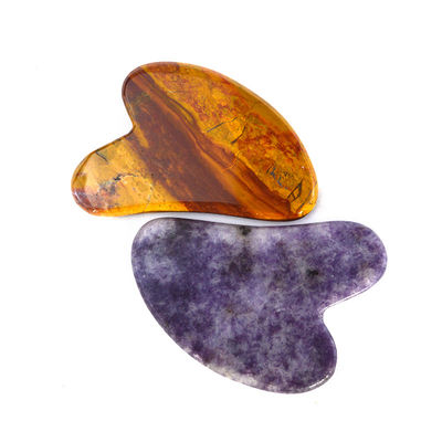 Gepersonaliseerd logo beschikbaar Jade/Crystal Heart Shape Gua Sha Massage Board voor lichaamsspieren Zelf huidverzorging Spa Gezicht