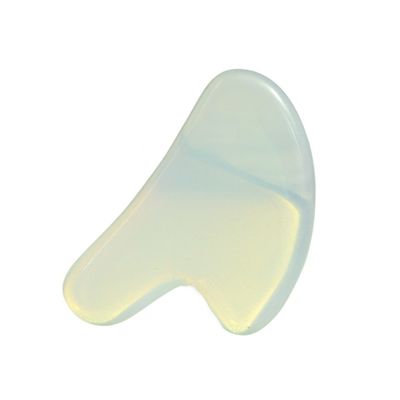 Schoonheidstool aangepast logo beschikbaar opal gua sha schraapbord voor gezichtsmassage