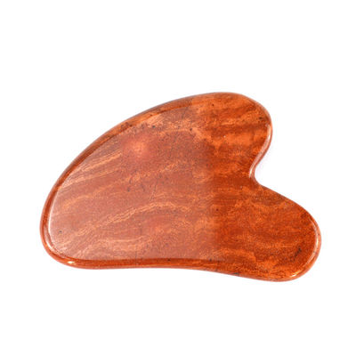 Lichaamsmassage Natural Heart Shape Red Jasper Gua Sha Scraping Board voor gezichtsverzorging