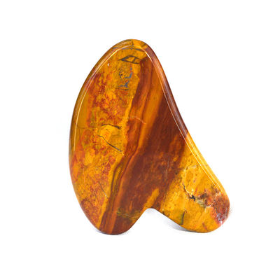 Gezichtsmassageur Hartvorm Rood Jasper Gua Sha Massage Tool voor Custom Logo Guasha Stone Body Self Skin Care Spa Massage