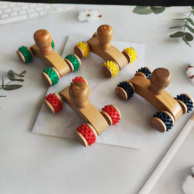 Lichaamsmassageapparatuur 2024 aankomst Natuurlijke milieuvriendelijke handgemaakte handwerk Houten Gua Sha Massager Roller voor massagetools