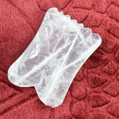 Eigenschappen Lichaamspieren Massageapparatuur 2024 Aankomsten Duidelijk kwarts Gua Sha Rock Crystal Guasha Edelsteen Beeldhouwer Gereedschap