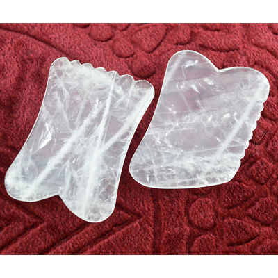 Eigenschappen Lichaamspieren Massageapparatuur 2024 Aankomsten Duidelijk kwarts Gua Sha Rock Crystal Guasha Edelsteen Beeldhouwer Gereedschap