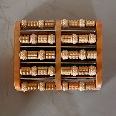 Houten gereedschap Pedicures Voettherapie Meridian Massager Kleur rubber Houten voetroller voor voetmassage en Meridian