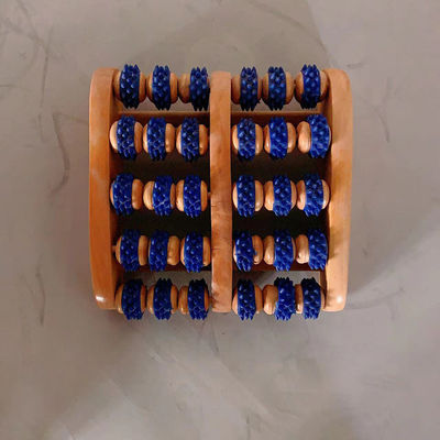 Houten gereedschap Pedicures Voettherapie Meridian Massager Kleur rubber Houten voetroller voor voetmassage en Meridian