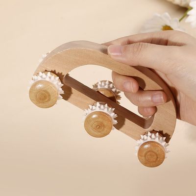 2023 Health Care Gift Houten Handheld Muscle Roller Body Massage Stick Rolling Wood Massager voor Gezichtsmassager