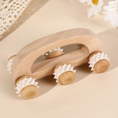 2023 Health Care Gift Houten Handheld Muscle Roller Body Massage Stick Rolling Wood Massager voor Gezichtsmassager