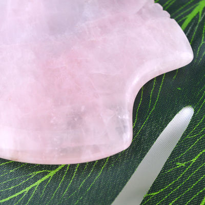 Custom Logo Shell Shape Rose Quartz Gua Sha Massage Tool voor spiermassage en zelf huidverzorging Spa schoonheidsapparatuur