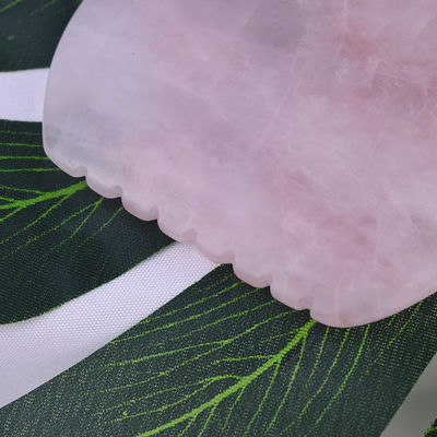 Custom Logo Shell Shape Rose Quartz Gua Sha Massage Tool voor spiermassage en zelf huidverzorging Spa schoonheidsapparatuur