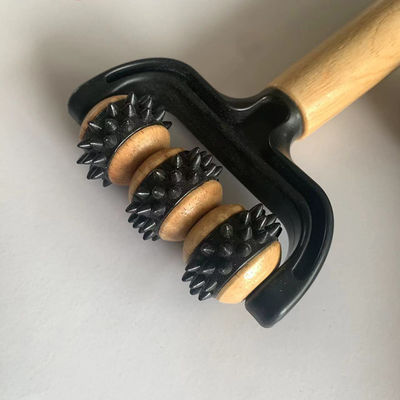 Houten massageroller voor spiermassage vasthouden cellulitis pijn trigger punt magnetische bal roller gereedschap