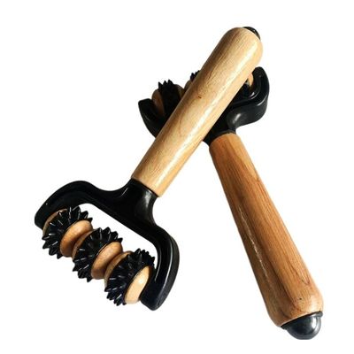 Houten massageroller voor spiermassage vasthouden cellulitis pijn trigger punt magnetische bal roller gereedschap