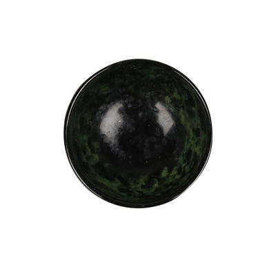 Gravureertype 100% Chinese natuurlijke Jade Bowl Donkergroene Jade Handgesneden Bowl Cup voor Home Decoration Verbetering