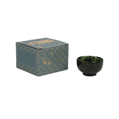 Gravureertype 100% Chinese natuurlijke Jade Bowl Donkergroene Jade Handgesneden Bowl Cup voor Home Decoration Verbetering