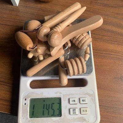 Gepersonaliseerd logo beschikbaard Beech Facial Mini Sculpting Tools Hout Therapie Gezicht Massage Roller Sets Houten Gezichtstherapie Kits