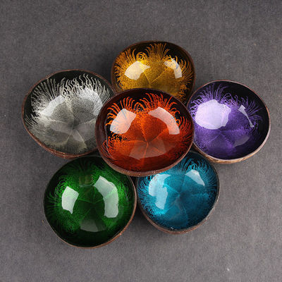 OEM/ODM Aanvaardbaar Natuurlijke Kokosmossen Schelp Bowl Design Ornament Lackeerde Kokosmossen van Regionaal Kenmerk