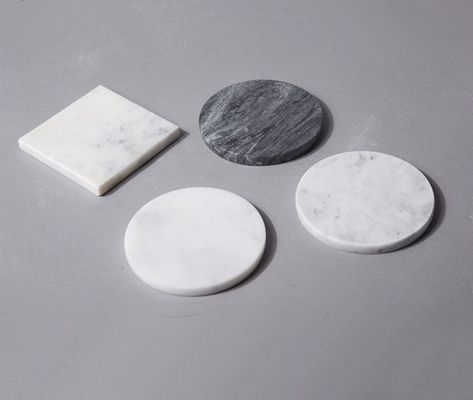 Marmeren kozijnen ronde vierkant zeshoekige marmeren drinkset met polisher voor bekers voor uw drankjes collectie