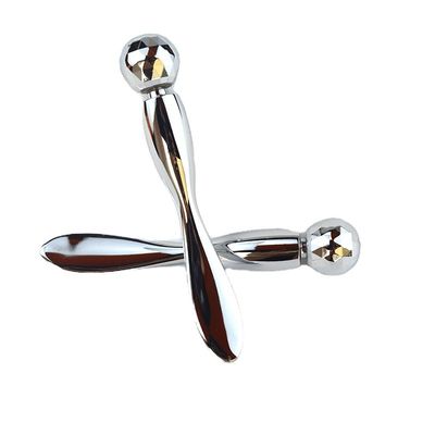 Zilveren roestvrij staal oogmassage stick oogcrème lepel metalen bal kralen oogmassageur voor zwelling huidverzorging 2024 stijl
