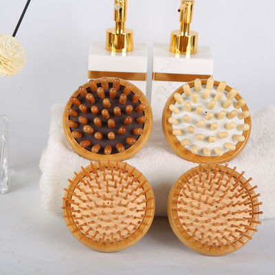 Bruine paddenstoelvorm Bamboe Gua Sha Scalp Massage Airbag Kam Houten Guasha Gereedschap Hoofd Ontspan Massager Haar Gezondheidszorg Schoonheidsborstel